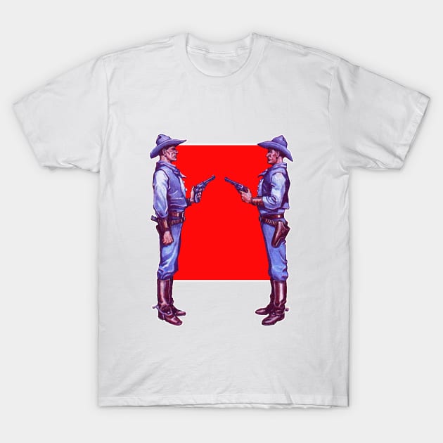 armed men front to front T-Shirt by Marccelus